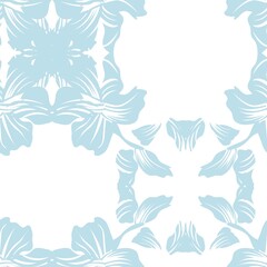 Fototapeta na wymiar Pastel Symmetric Floral Seamless Pattern Design