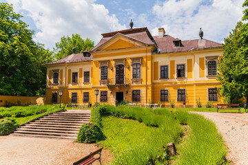Baroque syle De La Motte castle In Noszvaj town near by Eger city in Hungary. This is a public museum with beautiful garden.