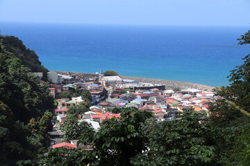 Fototapeta na wymiar Village de Grand Rivière Martinique Antilles Françaises Caraïbes