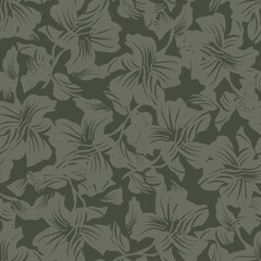 Green Floral Seamless Pattern Background
