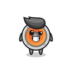 cute loudspeaker mascot with an optimistic face