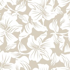 Brown Floral Seamless Pattern Background