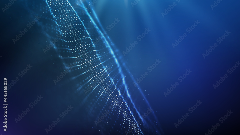 Poster blockchain technology background. cryptocurrency fintech block chain network and programming concept