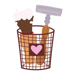 barber brush and razor