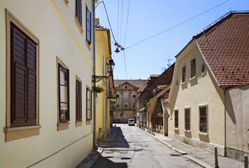 Fototapeta na wymiar Antun Gustav Matos street in Zagreb. Croatia