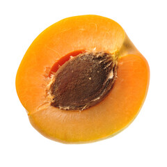 Fresh apricot fruits isolated on white background