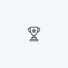 Trophy vector icon illustration sign