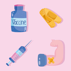 vaccine icon set