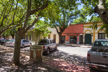 Fototapeta premium Plaza (Square) Ruiz de Arellano in San Antonio de Areco, Buenos Aires Province, Argentina