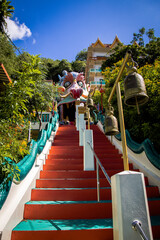 Wat Ban Tham temple and cave in Kanchanaburi, Thailand