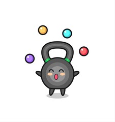 the kettleball circus cartoon juggling a ball