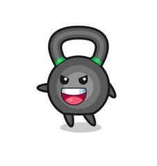 kettleball cartoon with very excited pose