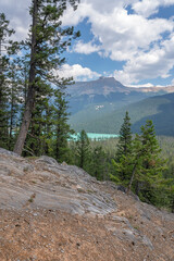 Fototapeta na wymiar Wapta Mountain at Emerald Lake in Yoho National Park, British Columbia, Canada 