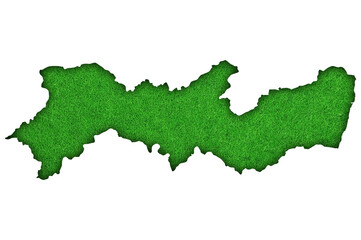 Karte von Pernambuco auf grünem Filz