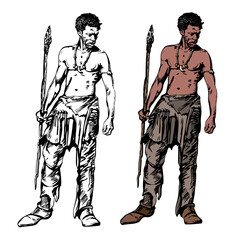 Obraz premium CRO-magnon, the young man (Homo sapiens).