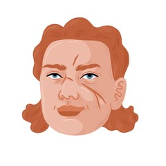 Man with white skin and light brown hair. He has a scar across his face. 