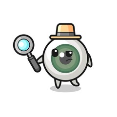 eyeball detective character is analyzing a case