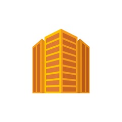 Flat design Perspective buildings vector illustration, buildings icon, isolated on background