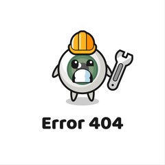 error 404 with the cute eyeball mascot