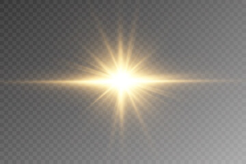 Vector transparent sunlight special lens flare light effect. PNG. Vector illustration .