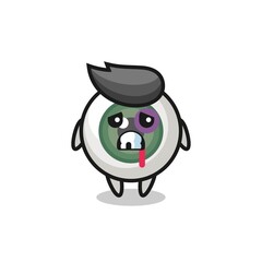 injured eyeball character with a bruised face