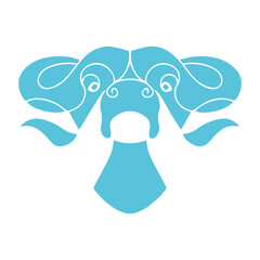 Vector illustration of a bull. Bull head design. Cattle. Bull logo. Buffalo drawing. Livestock.