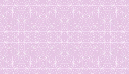 The geometric pattern with lines. Seamless vector background. White and pink texture. Graphic modern pattern. Simple lattice graphic design