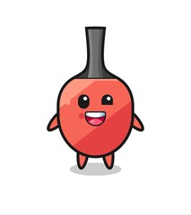 illustration of an table tennis racket character with awkward poses
