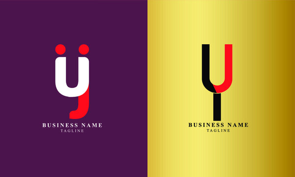 UJY, UYJ, Abstract initial monogram letter alphabet logo design