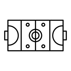 Vector Hockey Field Outline Icon Design