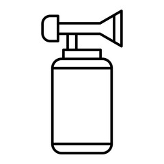 Vector Air Horn Outline Icon Design