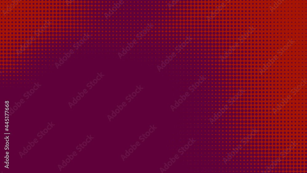 Poster dots halftone red purple color pattern gradient texture with technology digital background. dots pop
