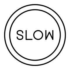 Vector Slow Outline Icon Design