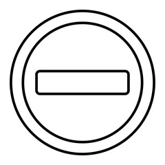 Vector No Entry Outline Icon Design