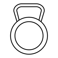 Vector Kettle Bell Outline Icon Design