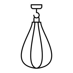 Vector Punching Ball Outline Icon Design