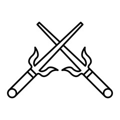 Vector Sai Outline Icon Design