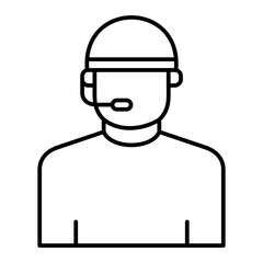 Vector Referee Outline Icon Design