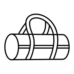 Vector Sports Bag Outline Icon Design