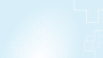 Obraz premium Abstract medical white blue cross pattern background.