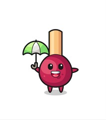 cute matches illustration holding an umbrella