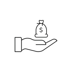 Dollar icon set. Money illustration vector collection. Finance logo or symbol.