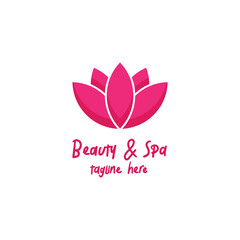 simple minimalist lotus logo, beauty and spa logo, lotus flower icon, logo for companies and brands