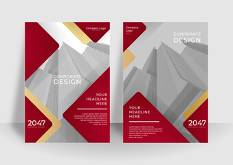 Modern cover design set. Luxury creative line pattern in premium colors: black, gold and white. Formal vector for notebook cover, business poster, brochure template, magazine layout, corporate report