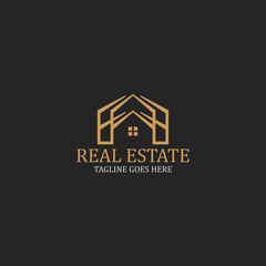 Real estate logo design template. Vector illustration