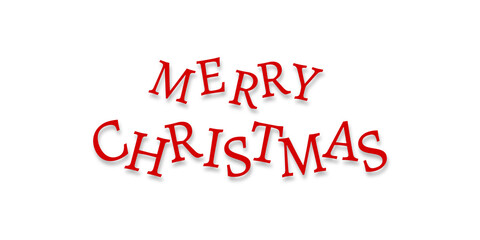 Merry Christmas lettering, isolated. Merry Christmas text. Merry Christmas vector text. Vector illustration