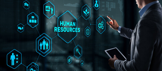 Modern Human Resources Hiring Job Occupation Concept. Business Technology