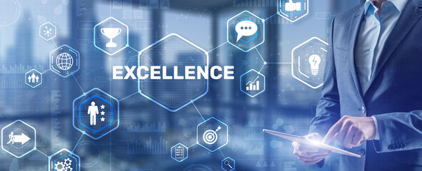 Business Excellence concept. Pursuit of excellence 2021
