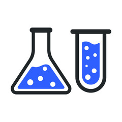 chemistry, medical testing tube icon design vector