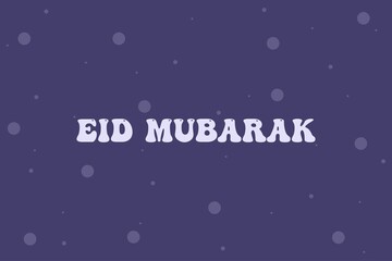 Fototapeta na wymiar Holy Eid Mubarak typography Design. Bubble on isolated background. Islamic festival day. 